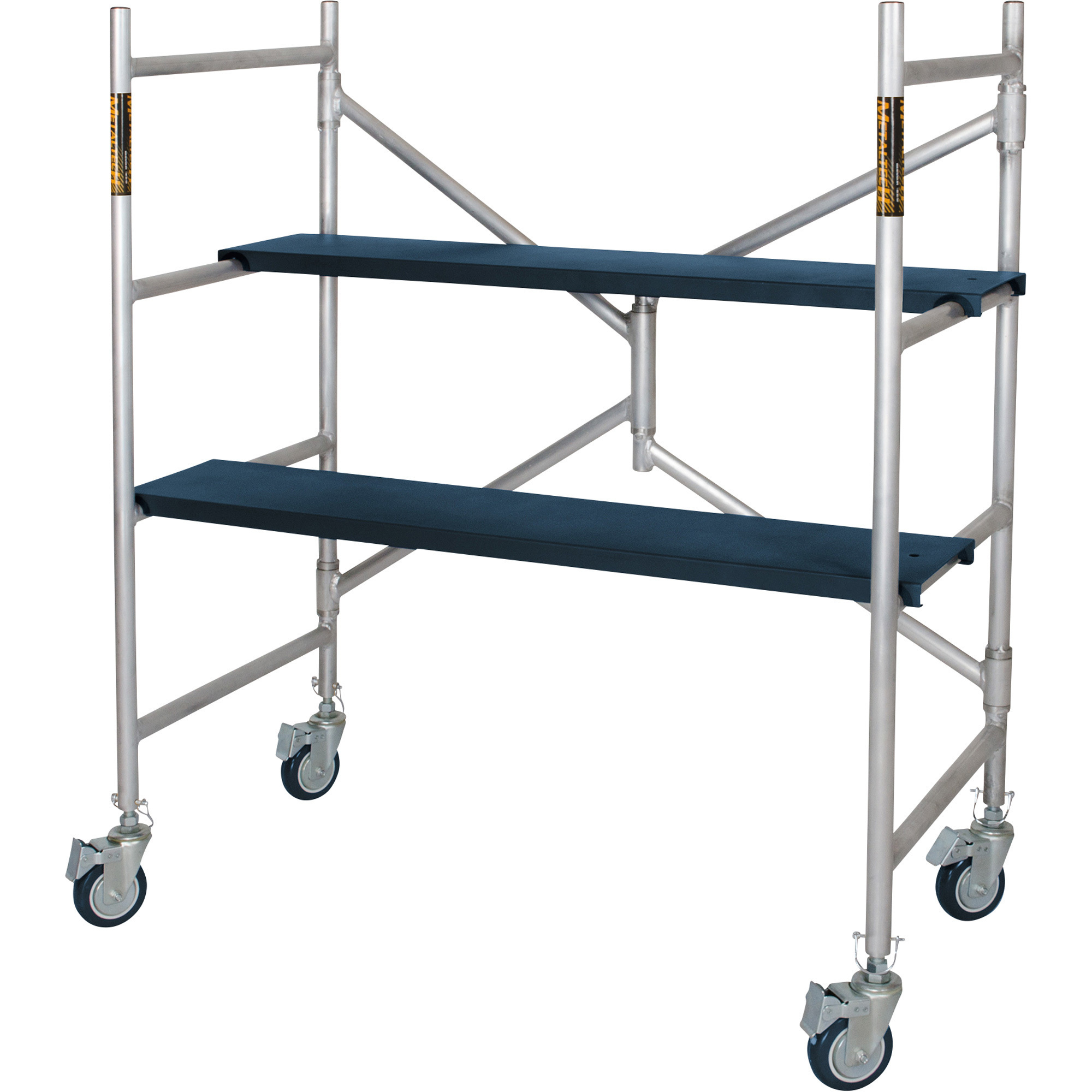 Metaltech Folding Aluminum Scaffold, 600-Lb. Capacity, 48.25in.H x 42.5in.W x 21.5in.D, Model# I-IMAC